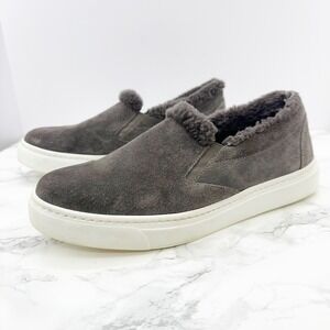 M. Gemi Cerchio Shearling Lined Suede Gray Sneakers Sz‎ 38 US 7.5